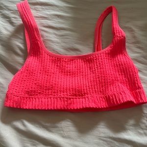 hot pink urban outfitters bikini top